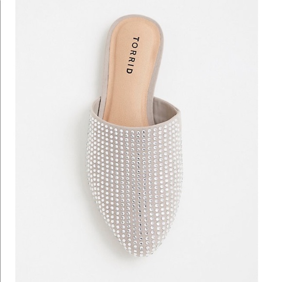 ✨SOLD✨Torrid Taupe Rhinestone Mule 10 - Picture 4 of 5
